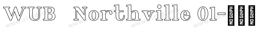 WUB   Northville 01字体转换